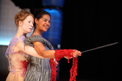 Nia Gwynne and Jaye Griffiths in Gwyneth Lewis' Clytemnestra